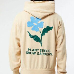 Pacsun "Plant seeds, Grow Gardens" Creme Graphic Hoodie